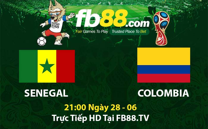 Soi kèo bóng đá Senegal vs Colombia World cup 2018- web cá độ FB88.COM