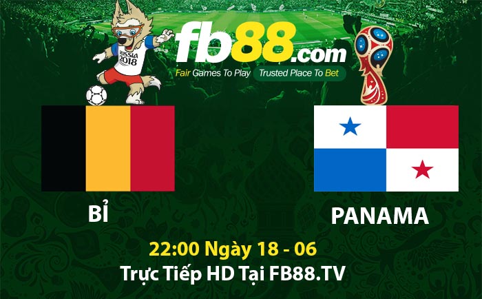 Xem trực tuyến Bỉ vs Panama tại FB88.TV