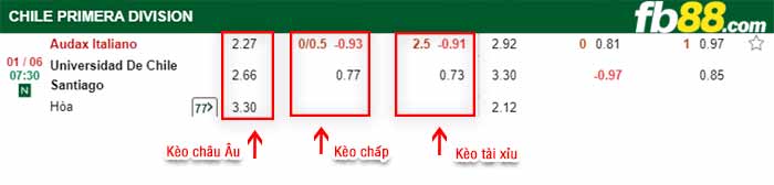 fb88-bảng kèo trận đấu Audax Italiano vs Univ de Chile