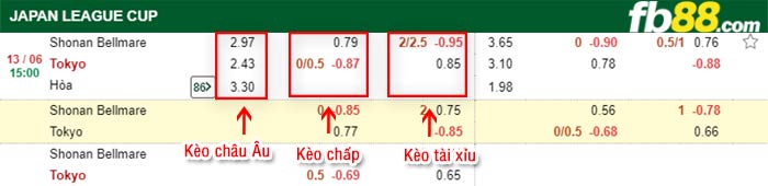 fb88-bảng kèo trận đấu Shonan Bellmare vs FC Tokyo