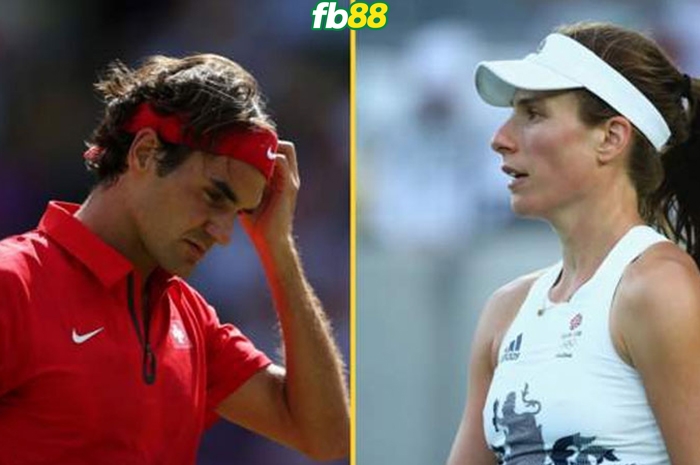 Roger Federer và Johanna Konta