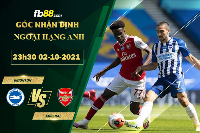 Fb88 soi kèo trận đấu Brighton vs Arsenal