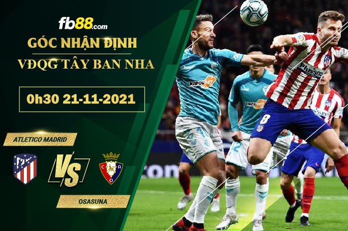 Fb88 soi kèo trận đấu Atletico Madrid vs Osasuna