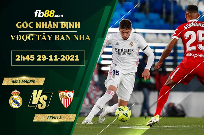 Fb88 soi kèo trận đấu Real Madrid vs Sevilla