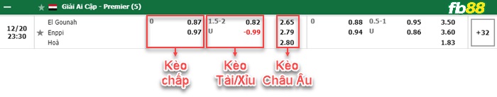 Fb88 bảng kèo trận đấu El Gounah vs Enppi