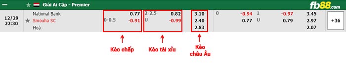 fb88-bảng kèo trận đấu National Bank vs Smouha