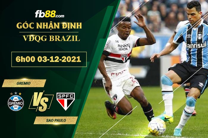 Fb88 soi kèo trận đấu Gremio vs Sao Paulo