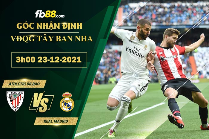 Fb88 soi kèo trận đấu Athletic Bilbao vs Real Madrid