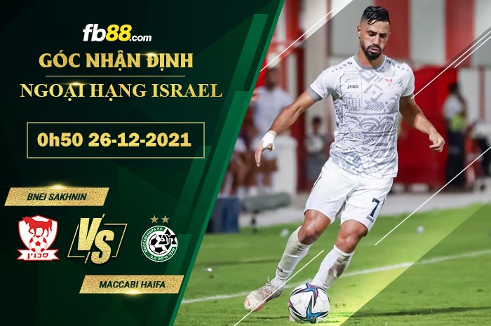 Fb88 soi kèo trận đấu Bnei Sakhnin vs Maccabi Haifa