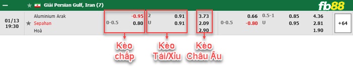 Fb88 bảng kèo trận đấu Aluminium Arak vs Sepahan