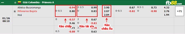 fb88-bảng kèo trận đấu Atletico Bucaramanga vs Millonarios