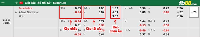 fb88-bảng kèo trận đấu Fenerbahce vs Adana Demirspor