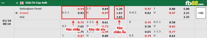 fb88-bảng kèo trận đấu Nottingham Forest vs Arsenal