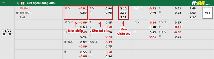 fb88-bảng kèo trận đấu Watford vs Norwich