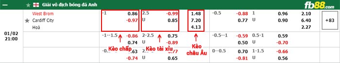 fb88-bảng kèo trận đấu West Brom vs Cardiff City