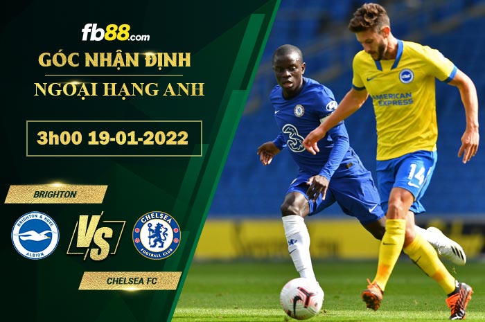 Fb88 thông số trận đấu Brighton vs Chelsea FC