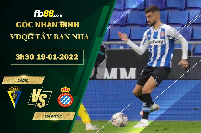 Fb88 soi kèo trận đấu Cadiz vs Espanyol