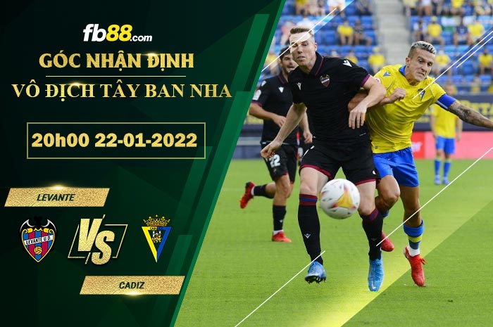 Fb88 soi kèo trận đấu Levante vs Cadiz