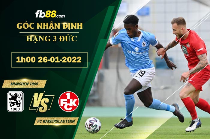 Fb88 soi kèo trận đấu Munchen 1860 vs FC Kaiserslautern