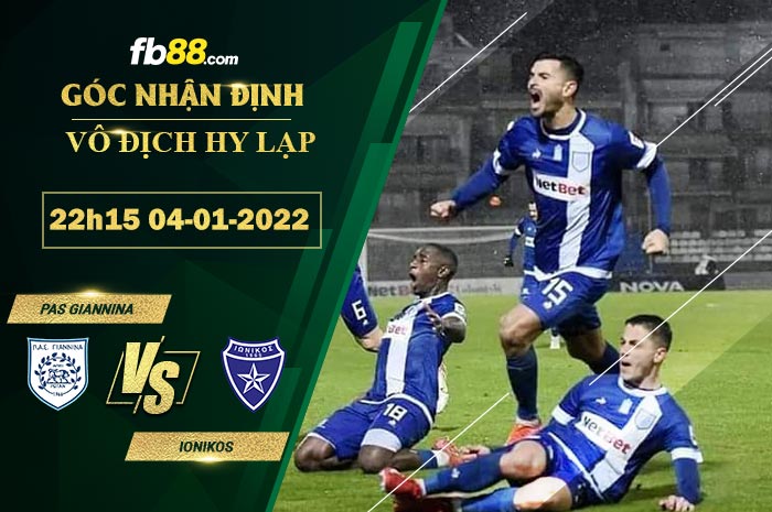 Fb88 soi kèo trận đấu Pas Giannina vs Ionikos