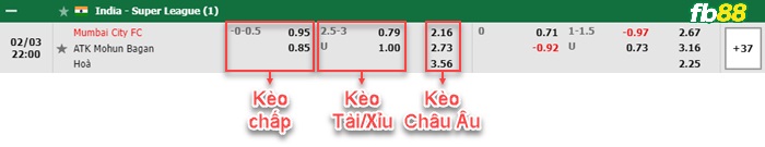 Fb88 bảng kèo trận đấu Mumbai City vs Mohun Bagan