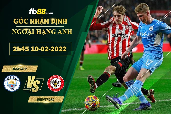 Fb88 soi kèo trận đấu Man City vs Brentford