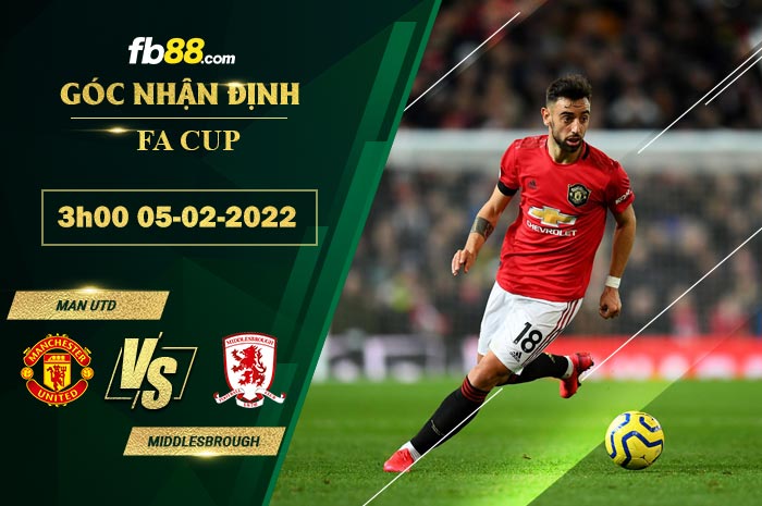 Fb88 soi kèo trận đấu Man Utd vs Middlesbrough