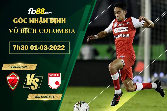 Fb88 soi kèo trận đấu Patriotas vs Ind Santa Fe