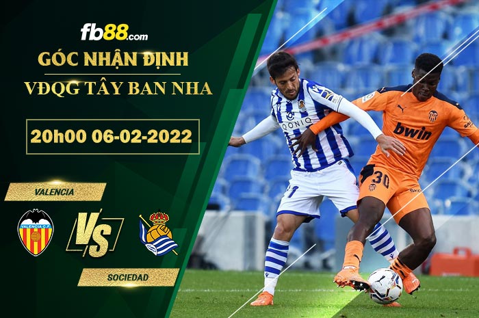 Fb88 soi kèo trận đấu Valencia vs Sociedad