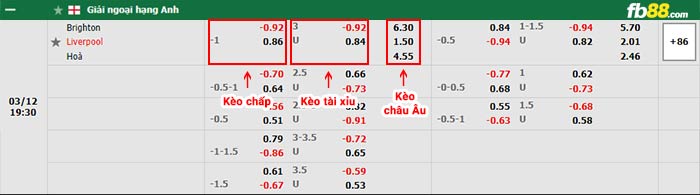fb88-bảng kèo trận đấu Brighton vs Liverpool