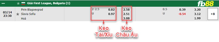 Fb88 bảng kèo trận đấu Pirin Blagoevgrad vs Slavia Sofia