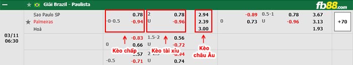 fb88-bảng kèo trận đấu Sao Paulo vs Palmeiras