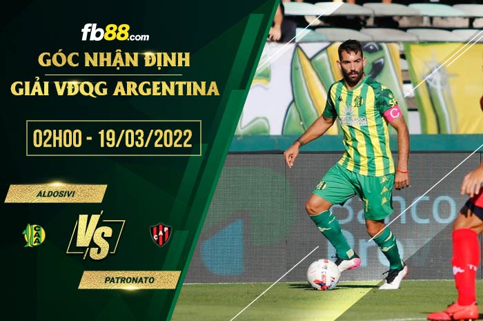 fb88-chi tiết kèo trận đấu Aldosivi vs Patronato