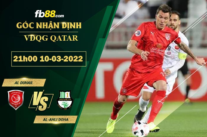 Fb88 soi kèo trận đấu Al Duhail vs Al-Ahli Doha