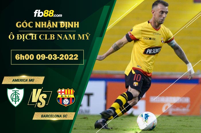 Fb88 soi kèo trận đấu America MG vs Barcelona SC