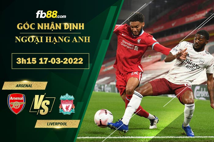 Fb88 soi kèo trận đấu Arsenal vs Liverpool