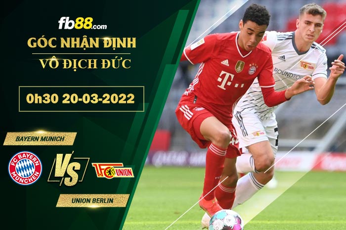 Fb88 soi kèo trận đấu Bayern Munich vs Union Berlin