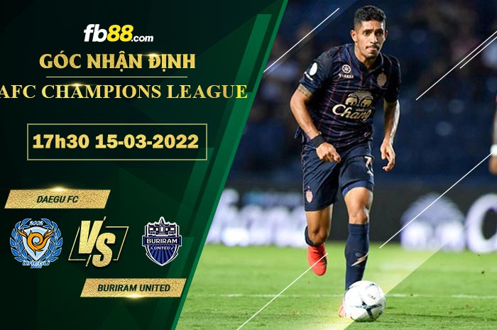 Fb88 soi kèo trận đấu Daegu FC vs Buriram United