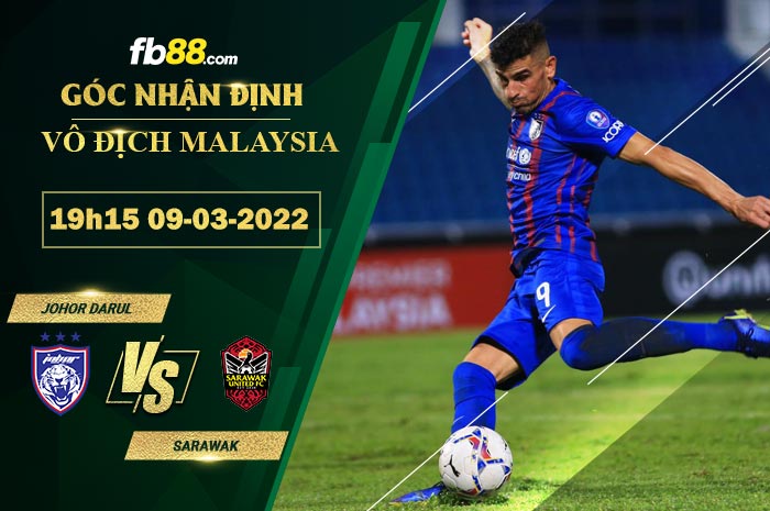 Fb88 soi kèo trận đấu Johor Darul vs Sarawak