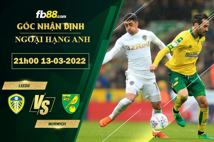 Fb88 soi kèo trận đấu Leeds vs Norwich