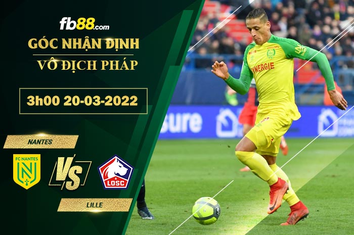 Fb88 soi kèo trận đấu Nantes vs Lille