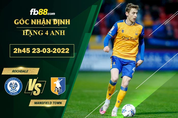 Fb88 soi kèo trận đấu Rochdale vs Mansfield Town