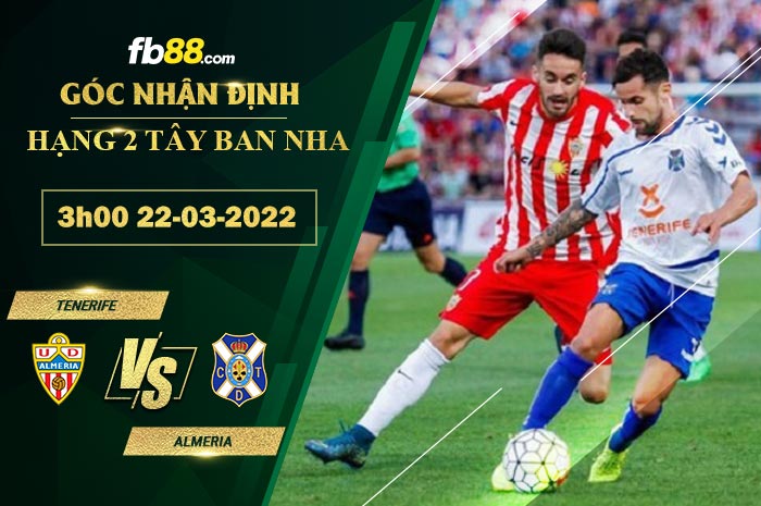 Fb88 soi kèo trận đấu Tenerife vs Almeria