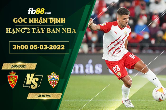 Fb88 soi kèo trận đấu Zaragoza vs Almeria