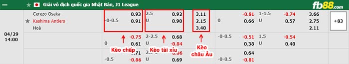 fb88-bảng kèo trận đấu Cerezo Osaka vs Kashima Antlers