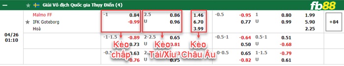 Fb88 bảng kèo trận đấu Malmo vs IFK Goteborg