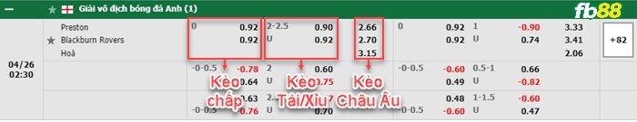 Fb88 bảng kèo trận đấu Preston vs Blackburn