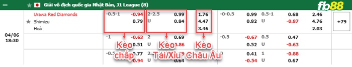 Fb88 bảng kèo trận đấu Urawa Red vs Shimizu S-Pulse