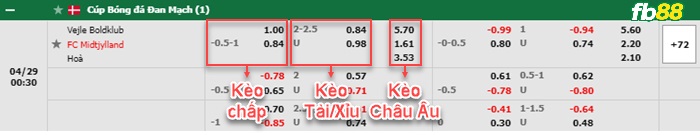 Fb88 bảng kèo trận đấu Vejle vs Midtjylland