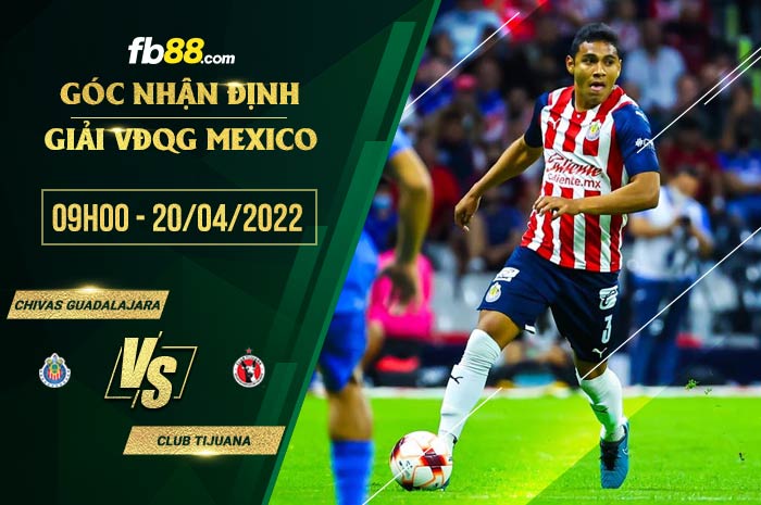 Soi kèo Chivas Guadalajara vs Club Tijuana 9h00 ngày 20/4/2022